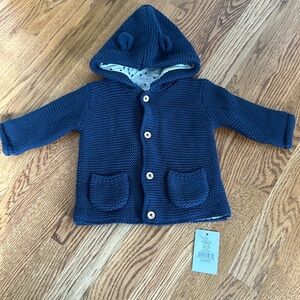 Navy blue cotton sweater NWT!